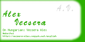 alex vecsera business card